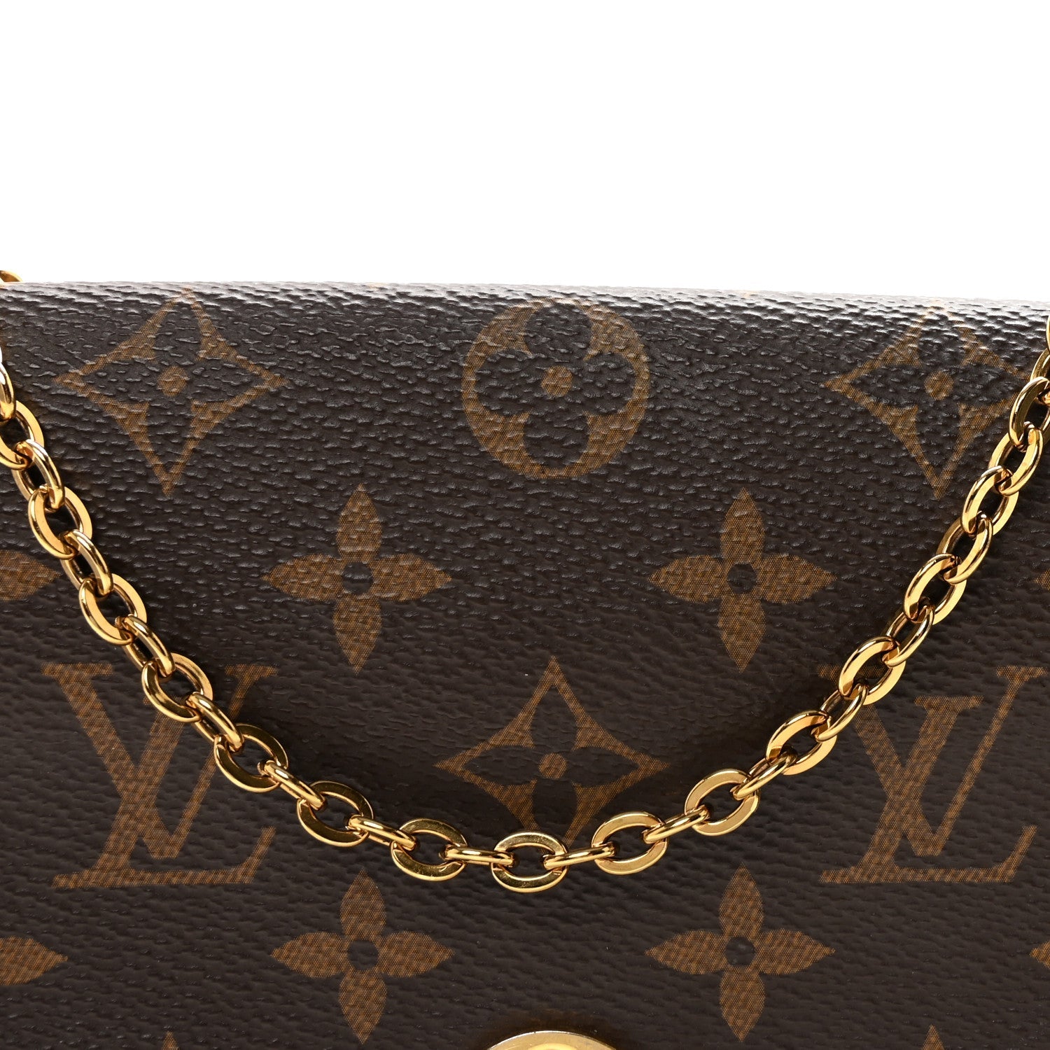 Louis Vuitton Monogram Flore Chain Wallet Rose Ballerine