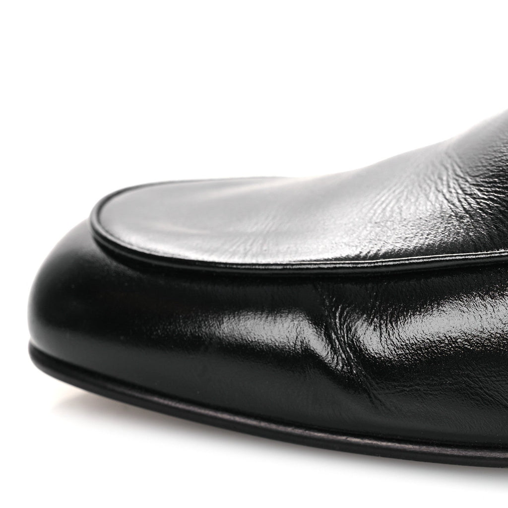 Chanel Shiny Calfskin Crystal CC Mules 41 Black