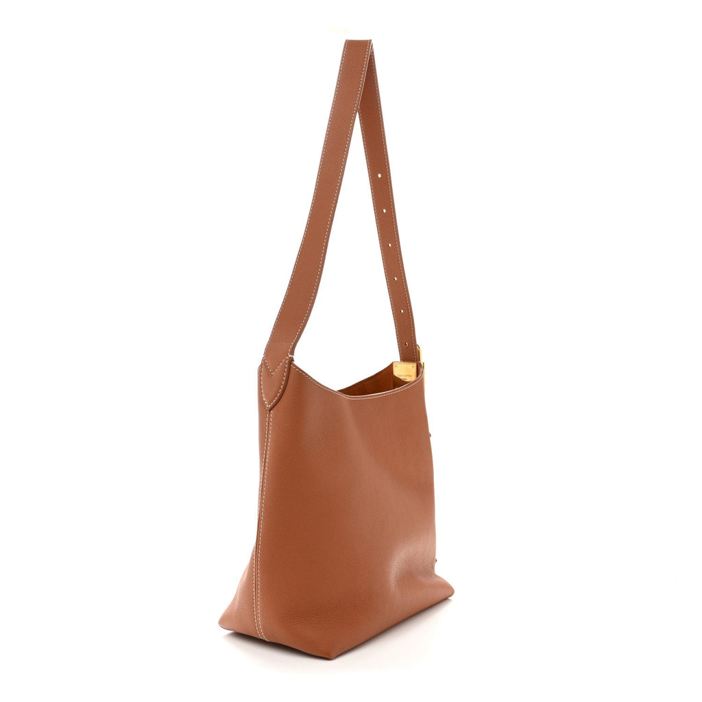 Louis Vuitton Grained Calfskin Low Key Hobo PM Cognac