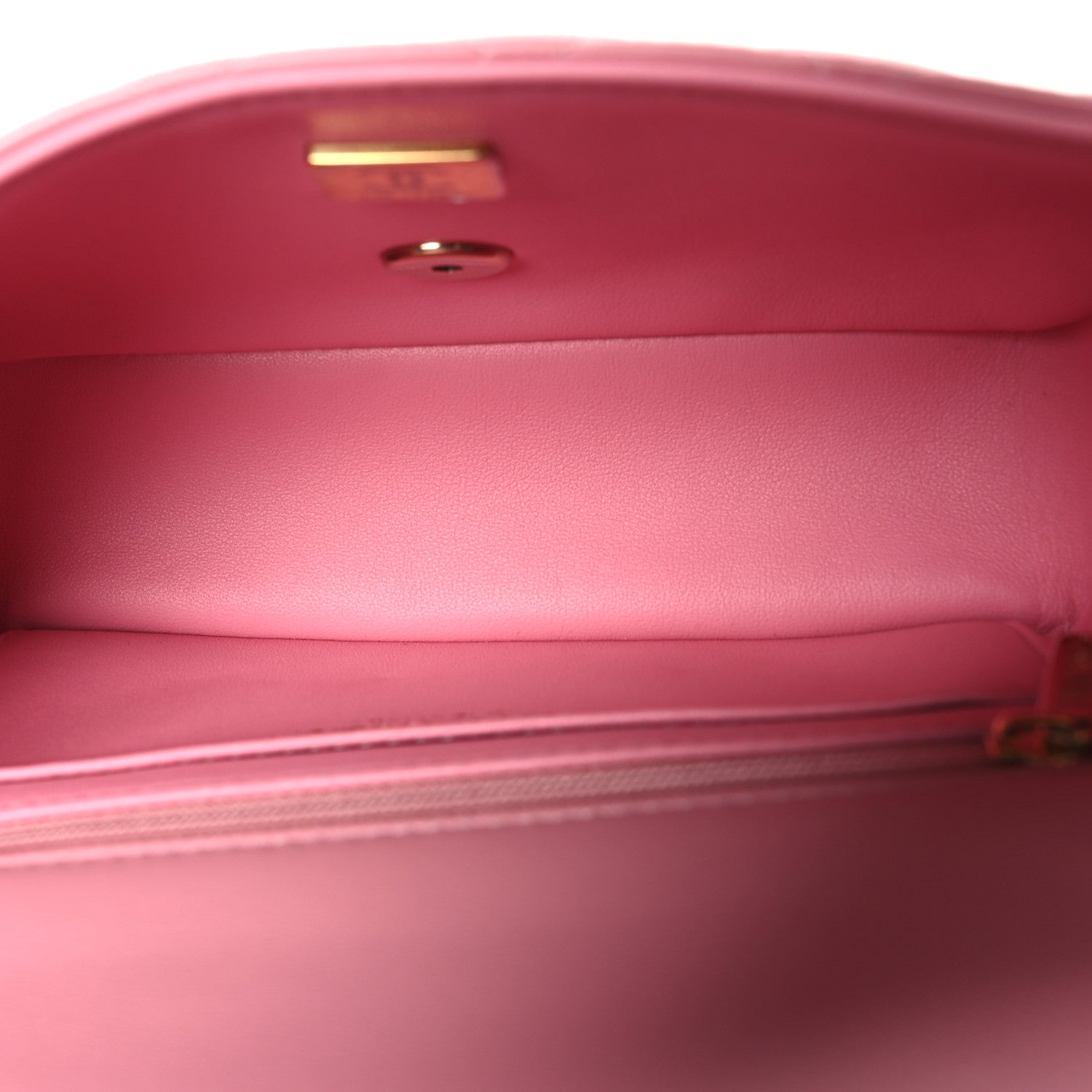 Chanel Lambskin Quilted Mini Top Handle Rectangular Flap Pink