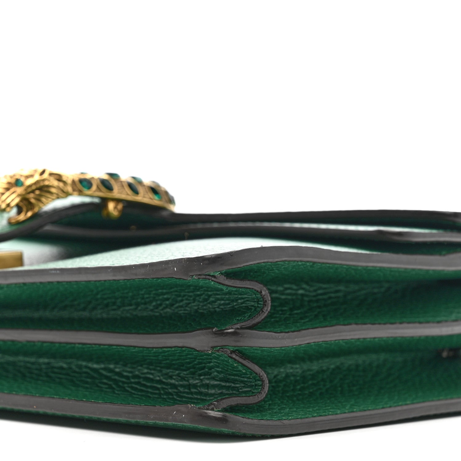 Gucci Dollar Calfskin Crystal Small Dionysus Shoulder Bag Emerald