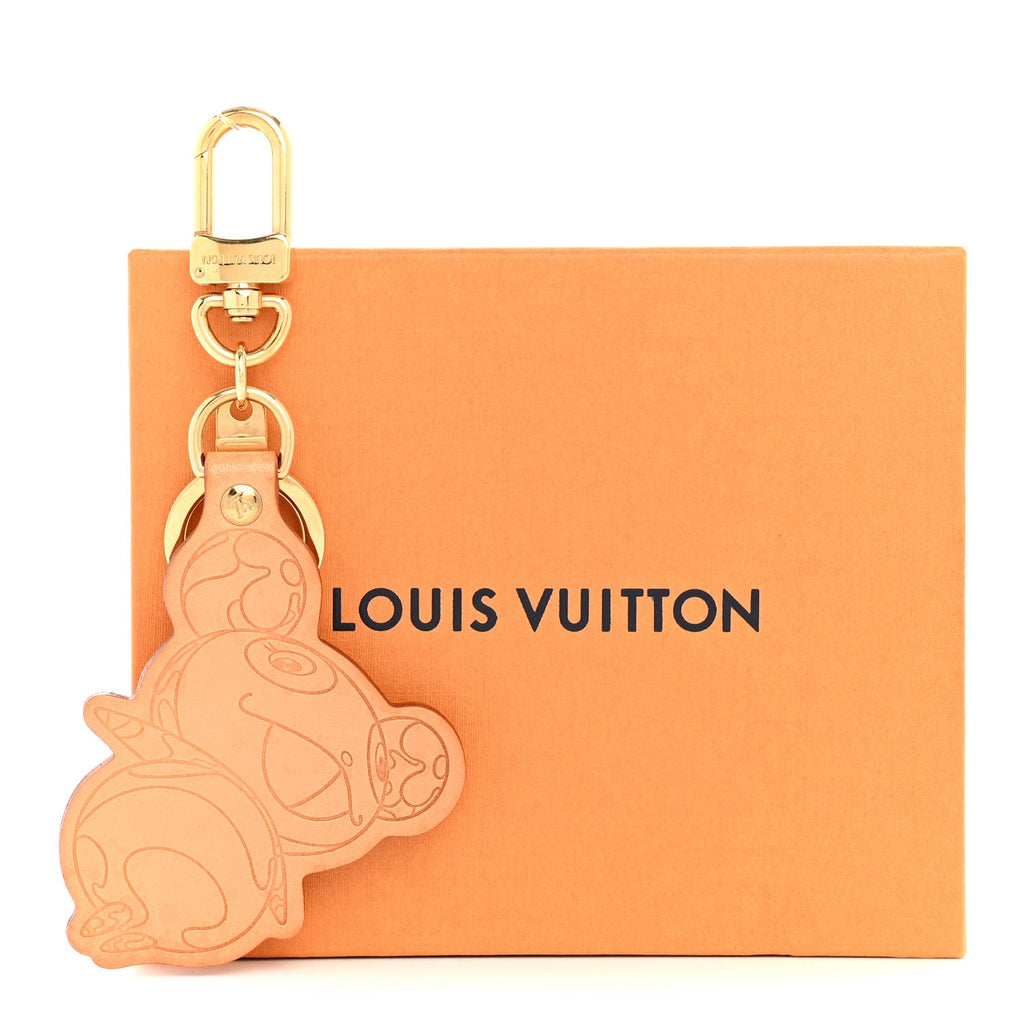 Louis Vuitton Vachetta Monogram Panda Key Ring Bag Charm