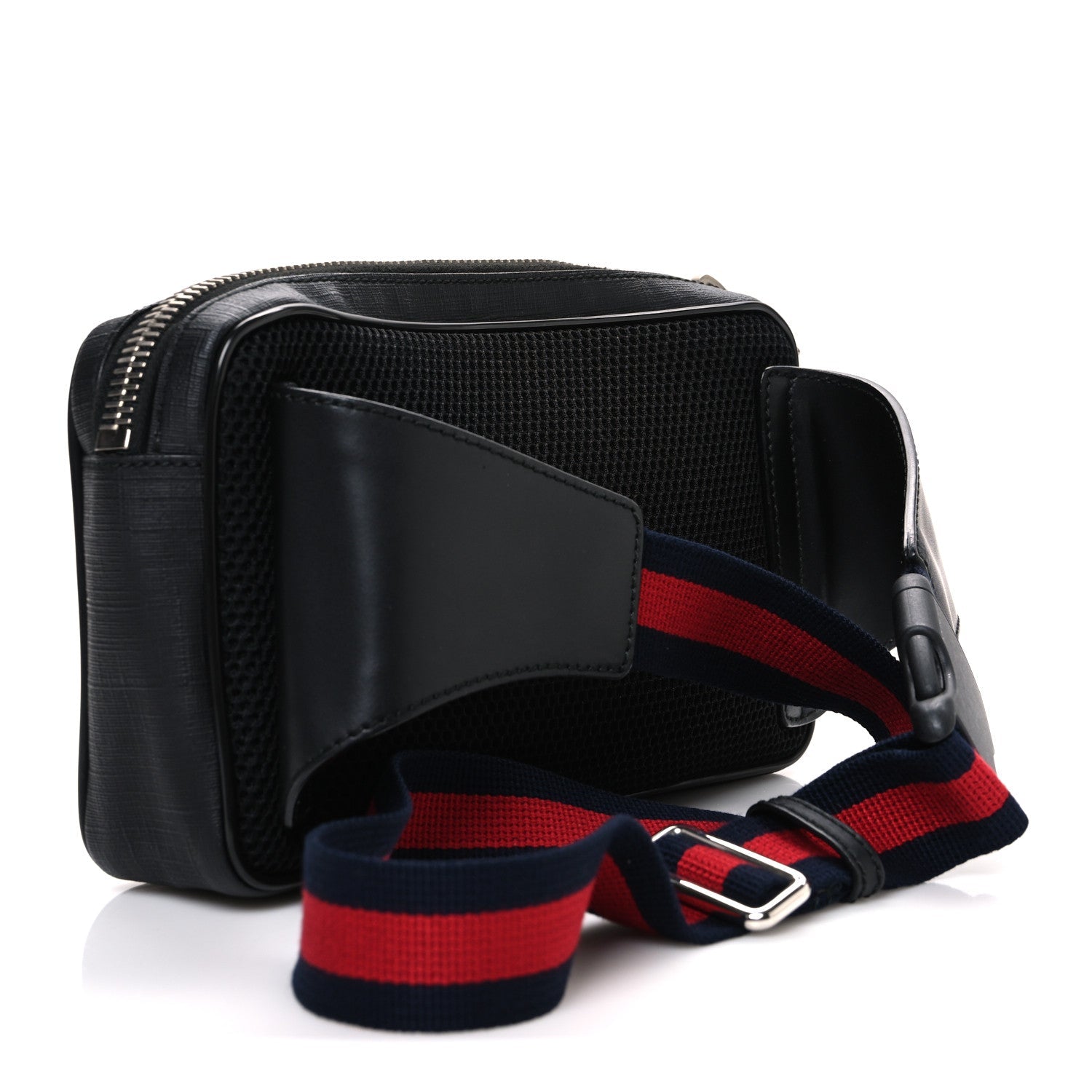 Gucci Soft GG Supreme Monogram Web Belt Bag Black Grey