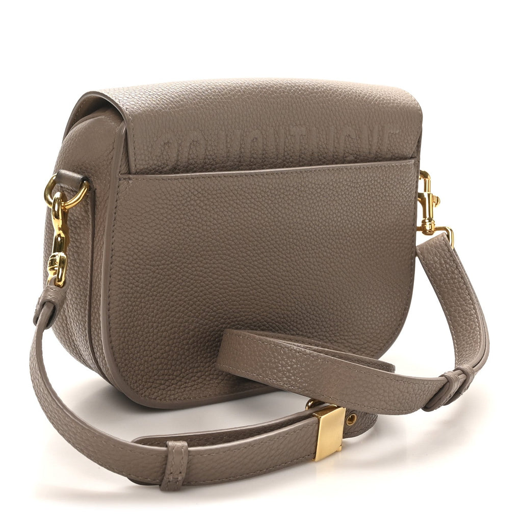 Christian Dior Grained Calfskin Medium Bobby Flap Warm Taupe