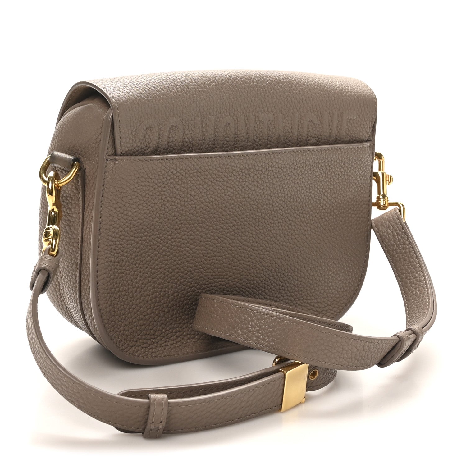 Christian Dior Grained Calfskin Medium Bobby Flap Warm Taupe