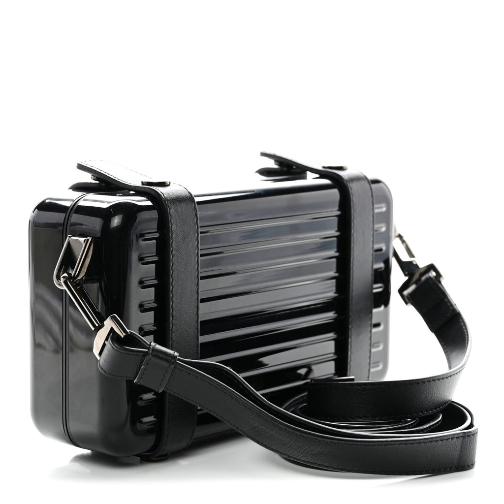 Christian Dior X RIMOWA Aluminum Personal Clutch On Strap Black