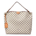 Louis Vuitton Damier Azur Graceful MM Rose Ballerine