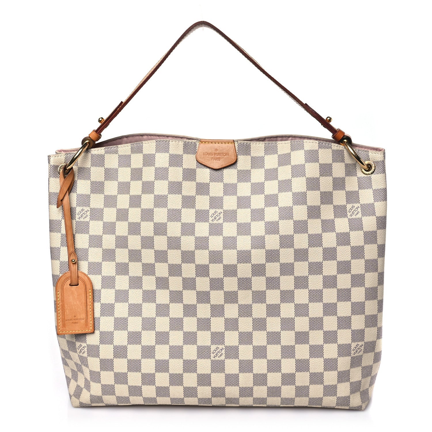 Louis Vuitton Damier Azur Graceful MM Rose Ballerine