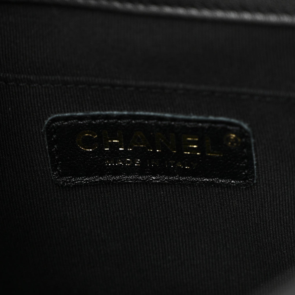 Chanel Calfskin Quilted Medium Duma Pockets Drawstring Backpack Black