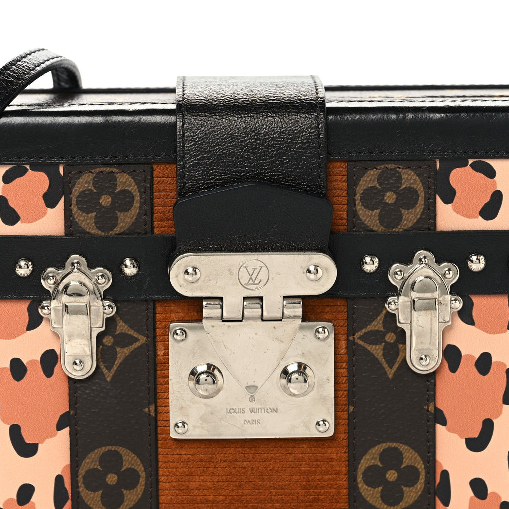 Louis Vuitton Monogram Leopard Corduroy Petite Malle