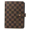 Louis Vuitton Damier Ebene Medium Ring Agenda Cover