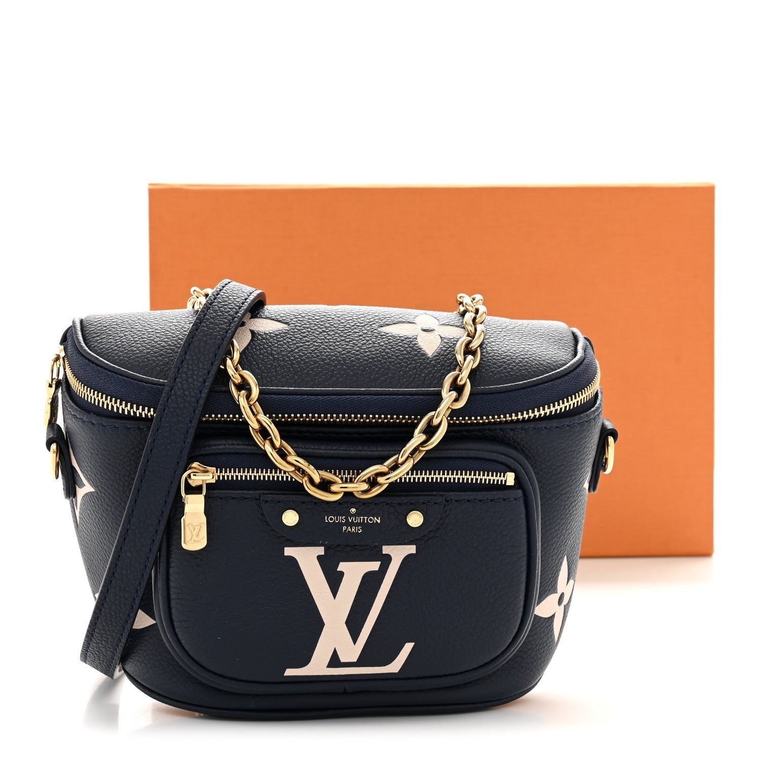 Louis Vuitton Empreinte Monogram Giant Mini By The Pool Bumbag Blue Beige