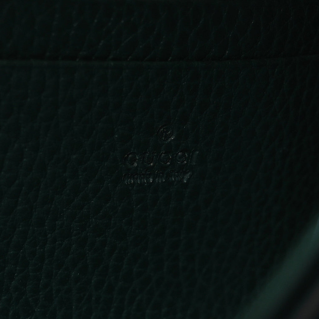 Gucci Calfskin Garden Dionysus Chain Wallet Emerald