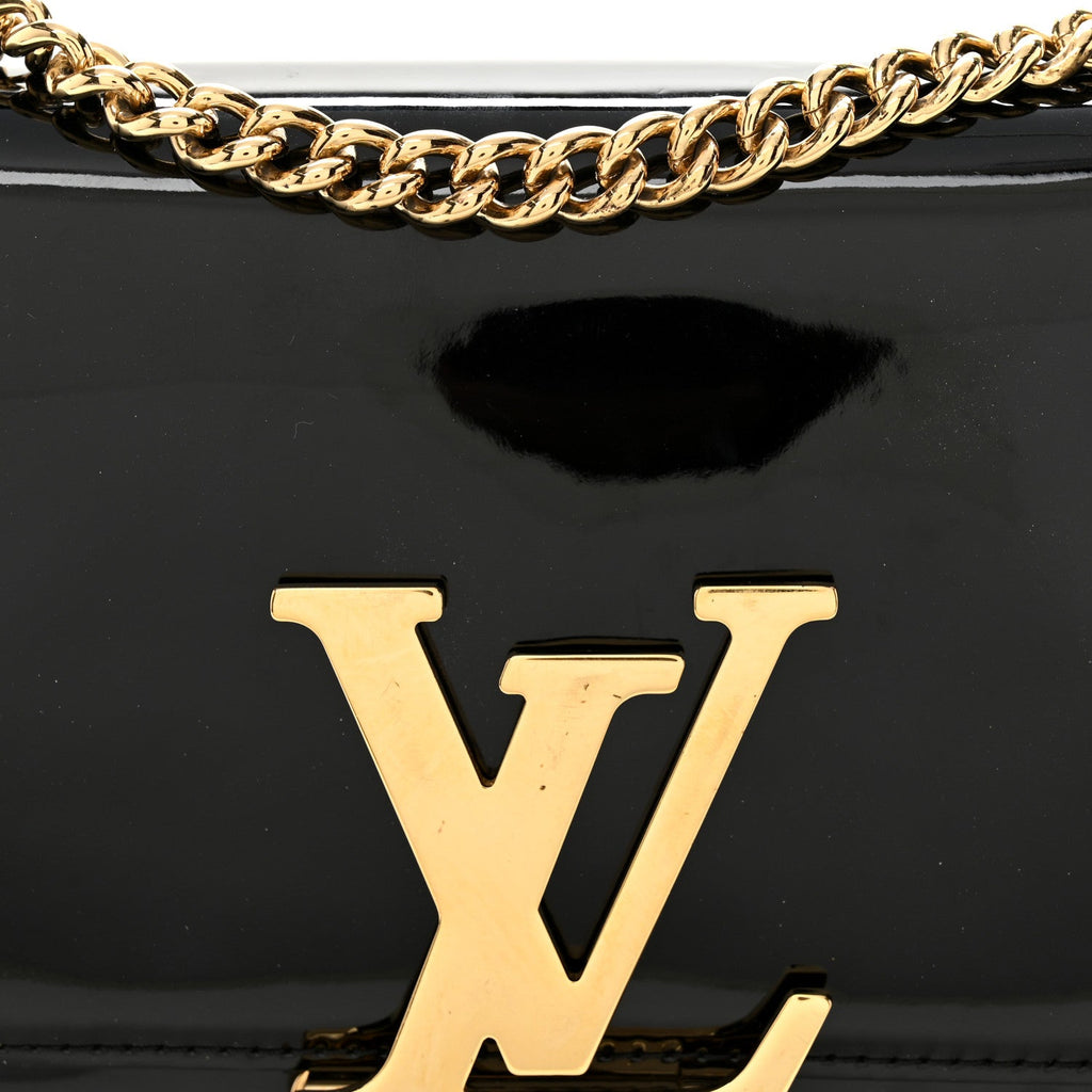 Louis Vuitton Patent Chain Louise MM Black