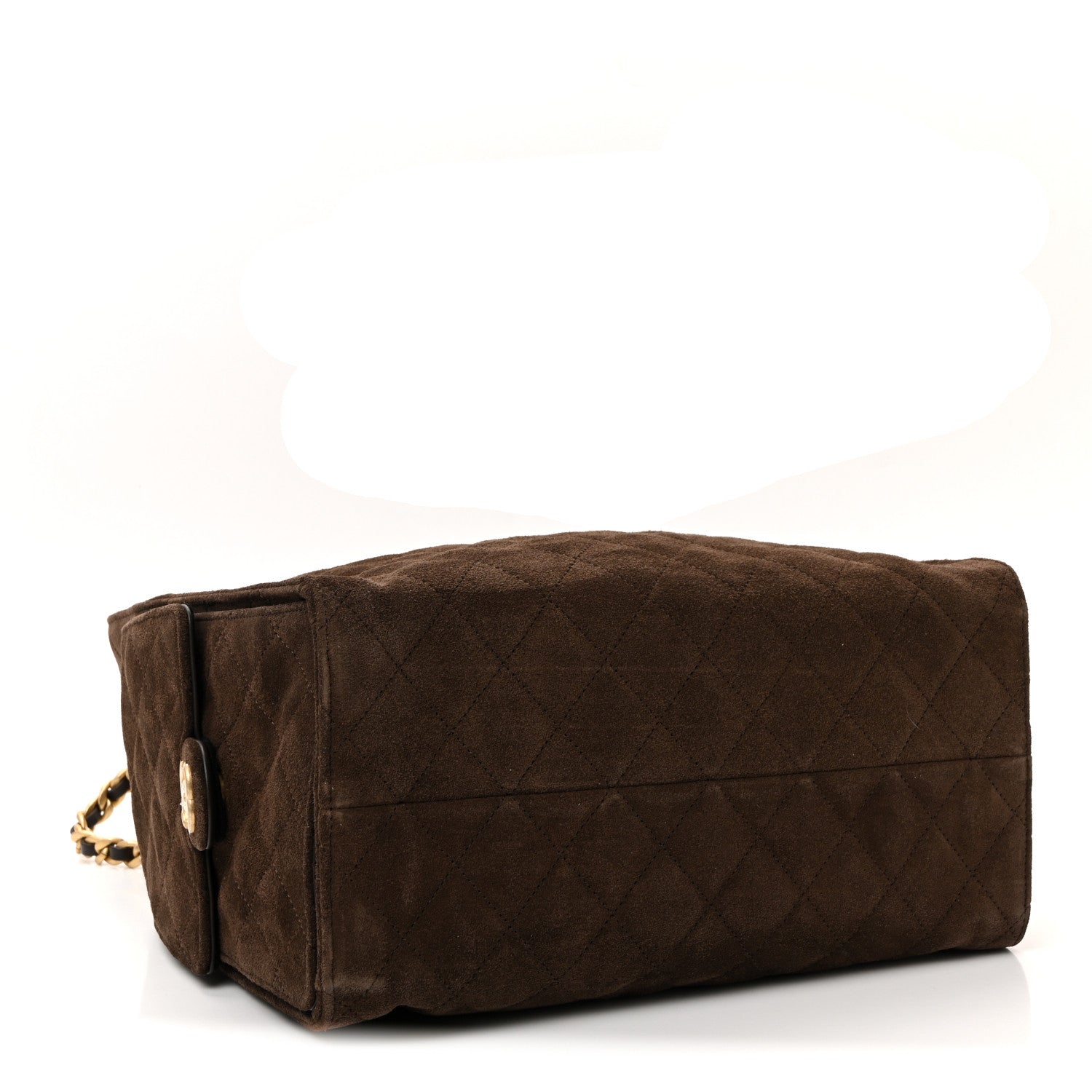 Chanel Suede Quilted Medium Chanel 25 Handbag Dark Brown