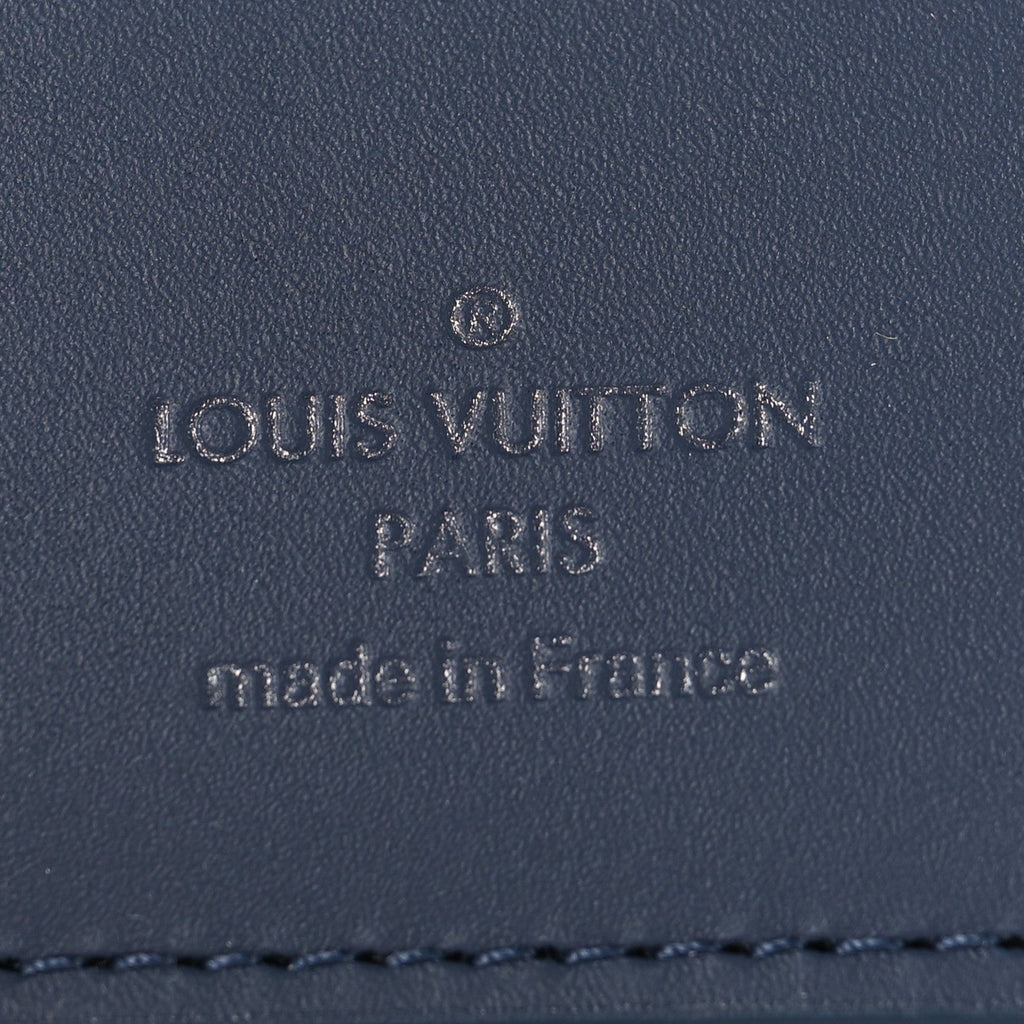Louis Vuitton Calfskin Monogram Shadow Pocket Organizer Blue