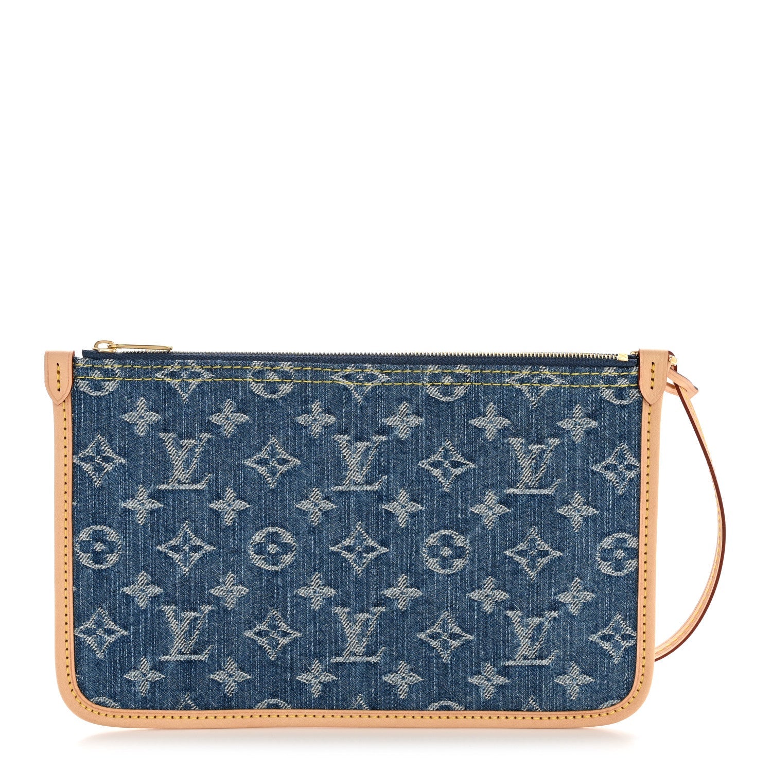 Louis Vuitton Denim Monogram Carryall MM Pochette Blue