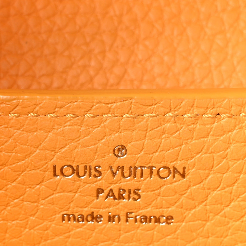 Louis Vuitton Taurillon Mini Capucines Sunbeam Yellow