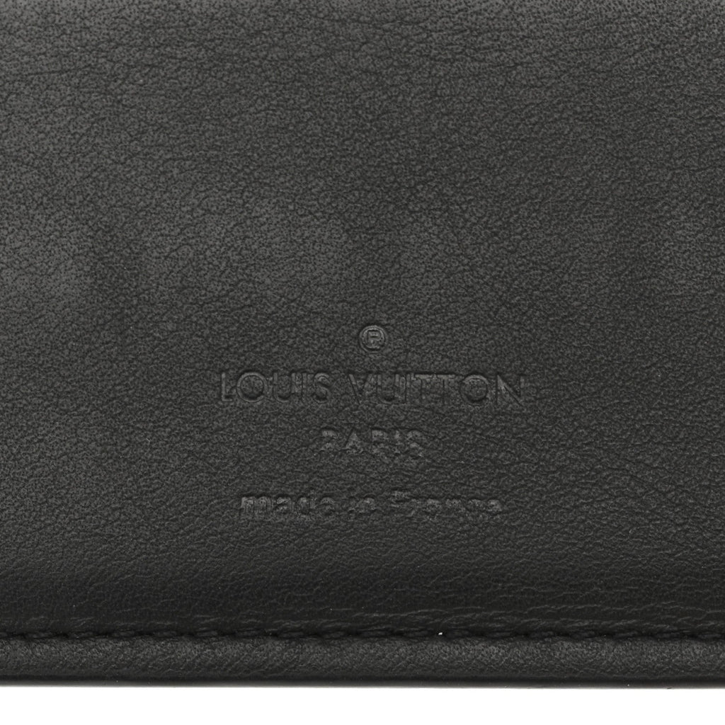 Louis Vuitton Calfskin Monogram Shadow Multiple Wallet Black