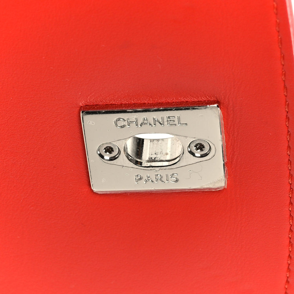Chanel Calfskin Stitched Small Ring My Bag Flap Crossbody Red