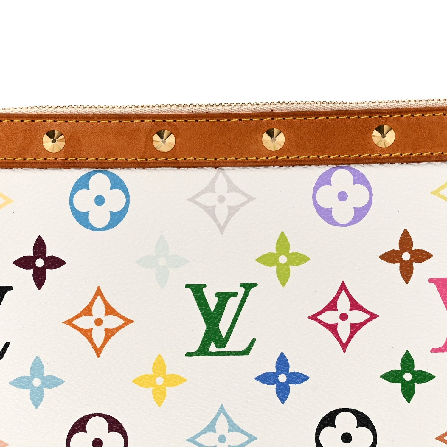 Louis Vuitton Monogram Multicolor Pochette Accessories White