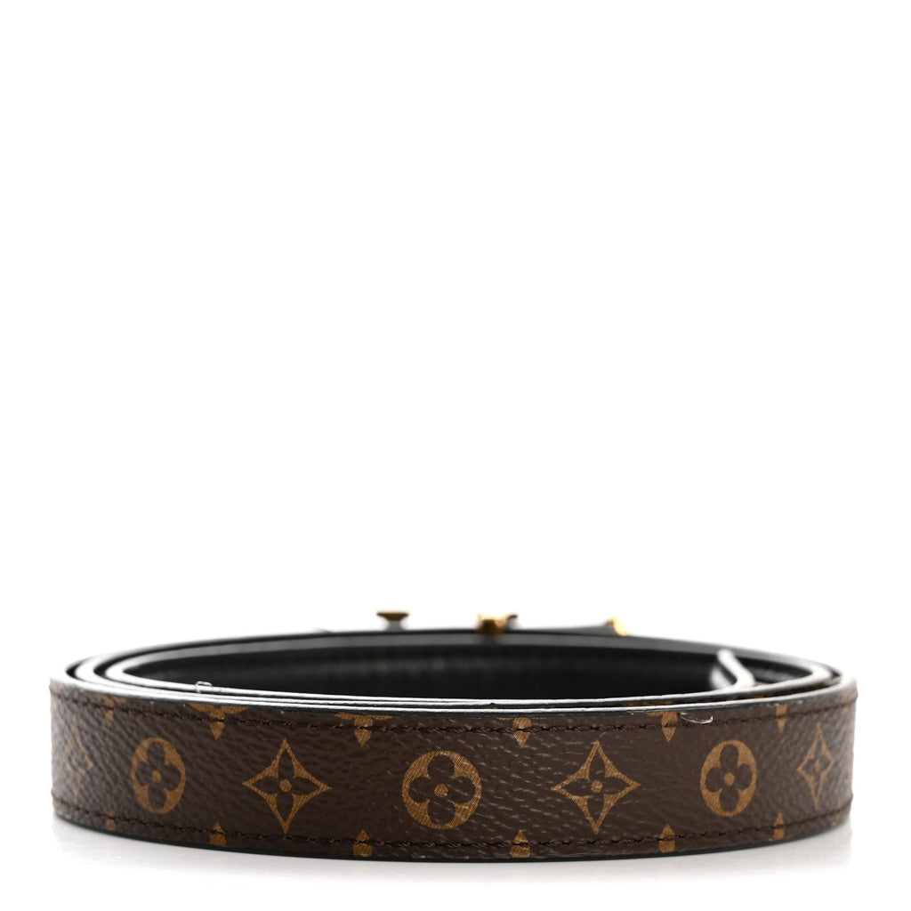 Louis Vuitton Monogram 20mm Pretty Reversible Belt 80 32 Black
