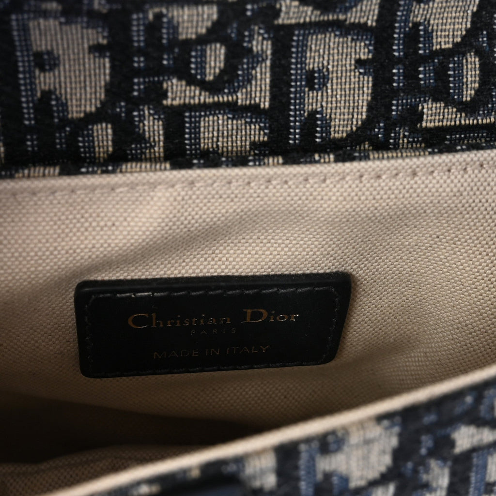 Christian Dior Oblique Mini Saddle Bag Blue