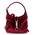 Gucci New Velvet Ashmir GG Monogram Small Jackie 1961 Hobo Red