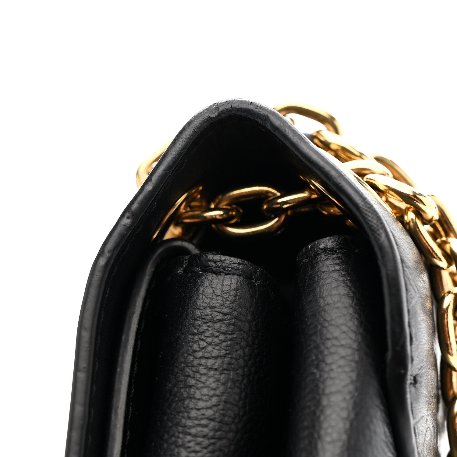 Louis Vuitton Monogram Cuir Plume Ecume Very Chain Bag Black