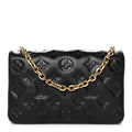 Louis Vuitton Lambskin Embossed Monogram Pochette Coussin Black
