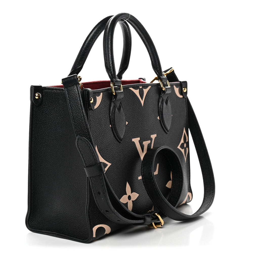 Louis Vuitton Empreinte Monogram Giant Onthego PM Black Beige