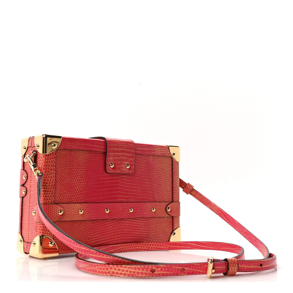 Louis Vuitton Metalic Lizard Petite Malle Pink