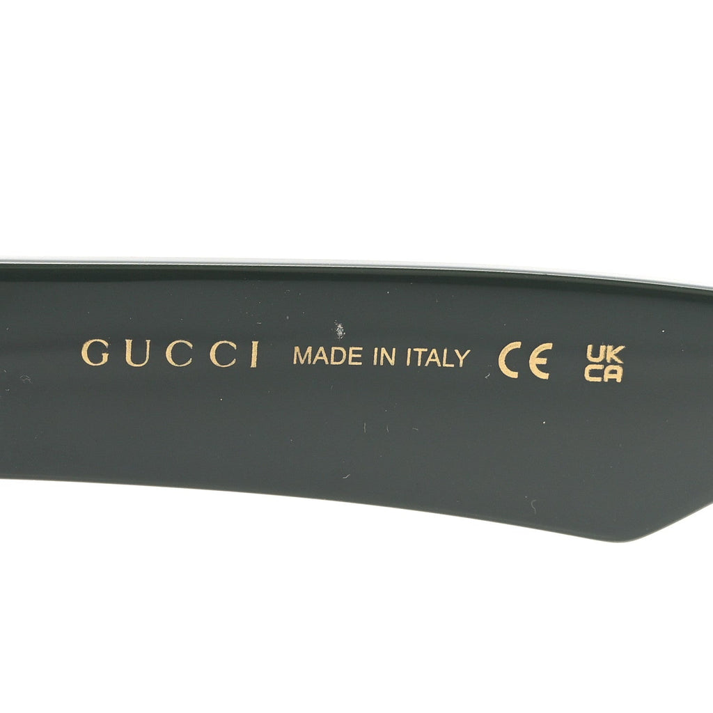 Gucci Acetate Rectangle Sunglasses GG0962S Black Khaki