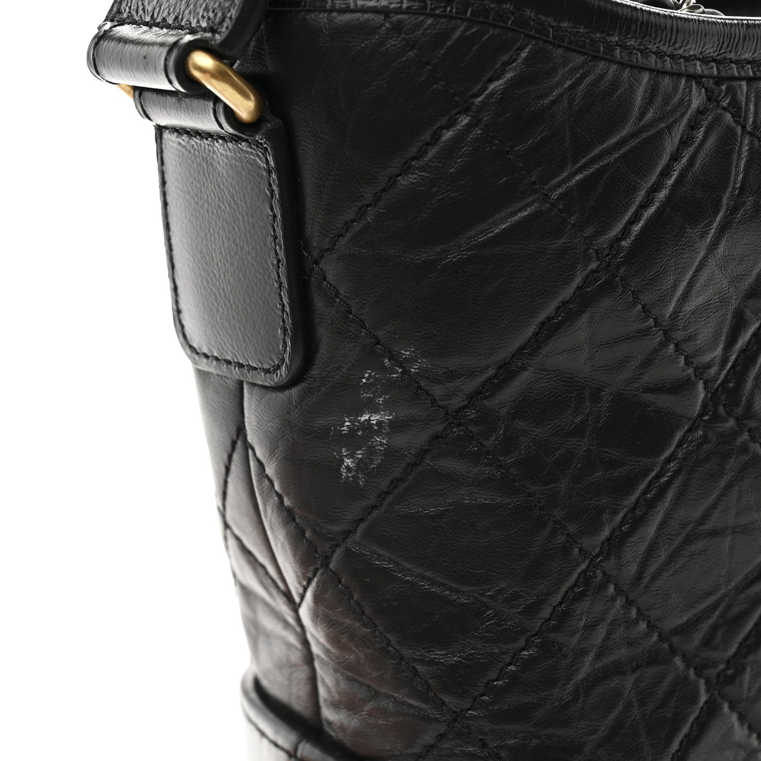 Chanel Aged Calfskin Quilted New Medium Gabrielle Hobo Black