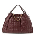Gucci Calfskin Quilted Large Deco Tote Bag Rosso Ancora Red