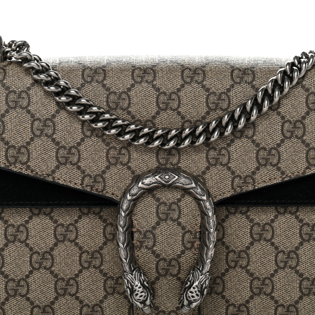Gucci GG Supreme Monogram Small Dionysus Shoulder Bag Black