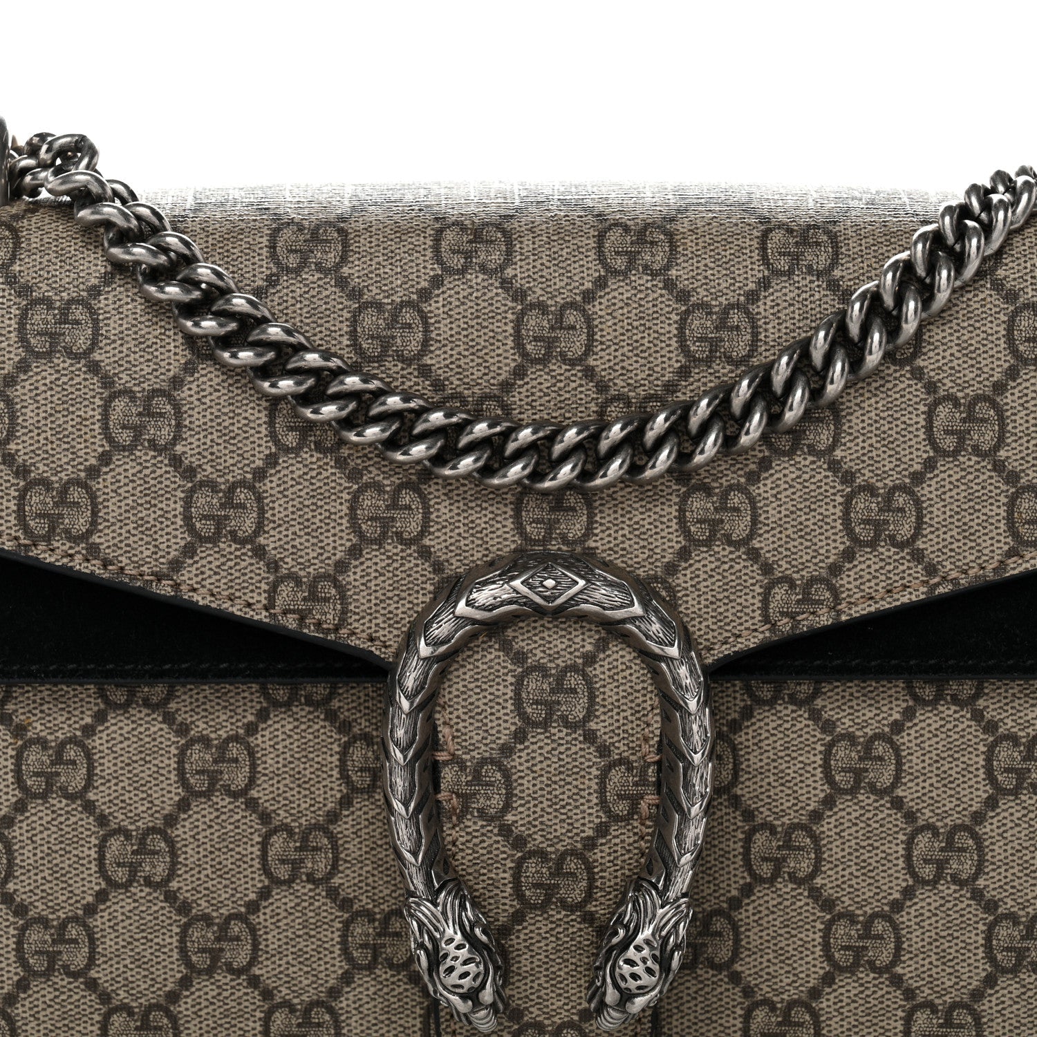Gucci GG Supreme Monogram Small Dionysus Shoulder Bag Black