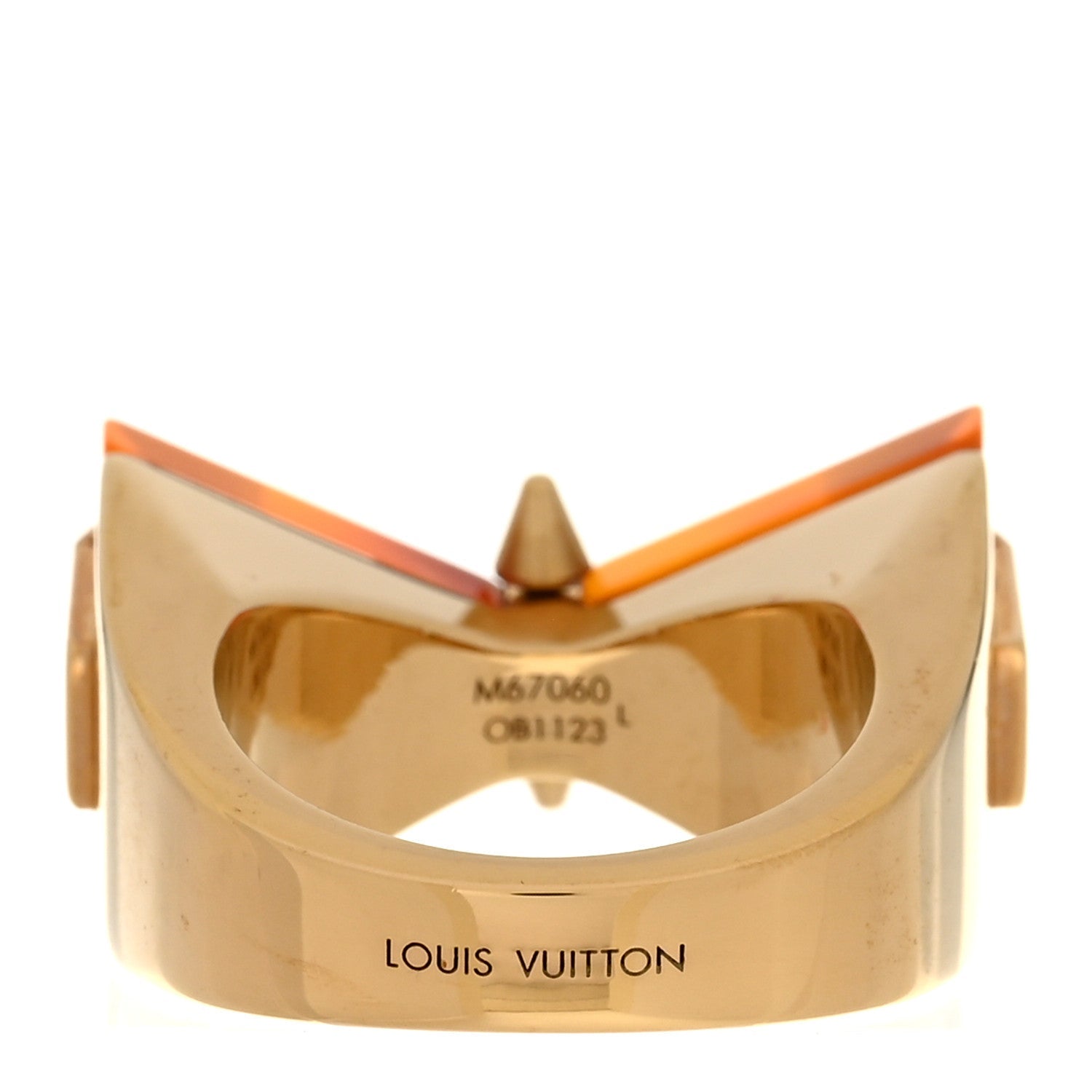 Louis Vuitton Resin Spiky Bow Ring L Tortoise