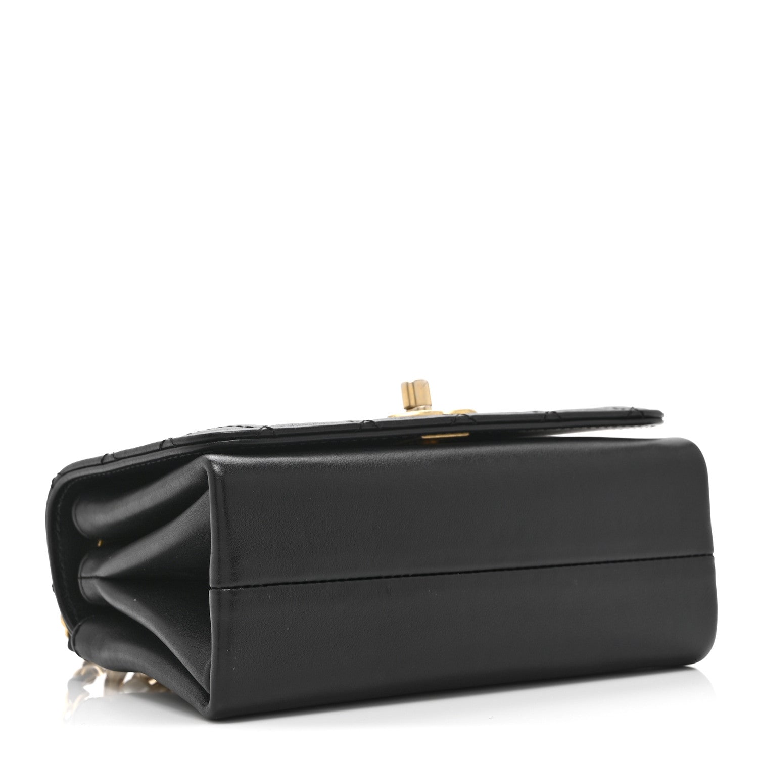 Chanel Calfskin Quilted Pearl Jewel Chain Flap Black