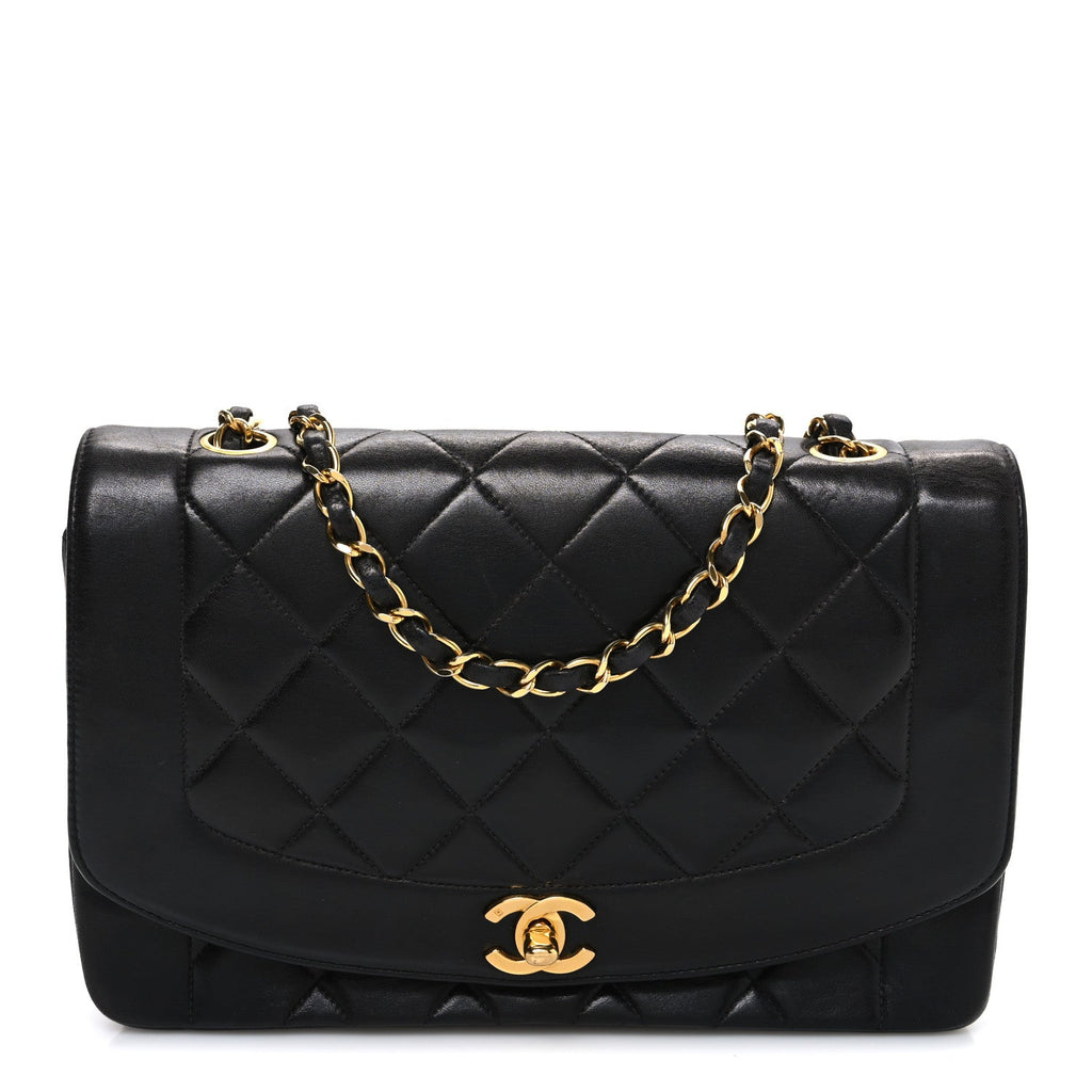 Chanel Lambskin Quilted Medium Single Flap Black