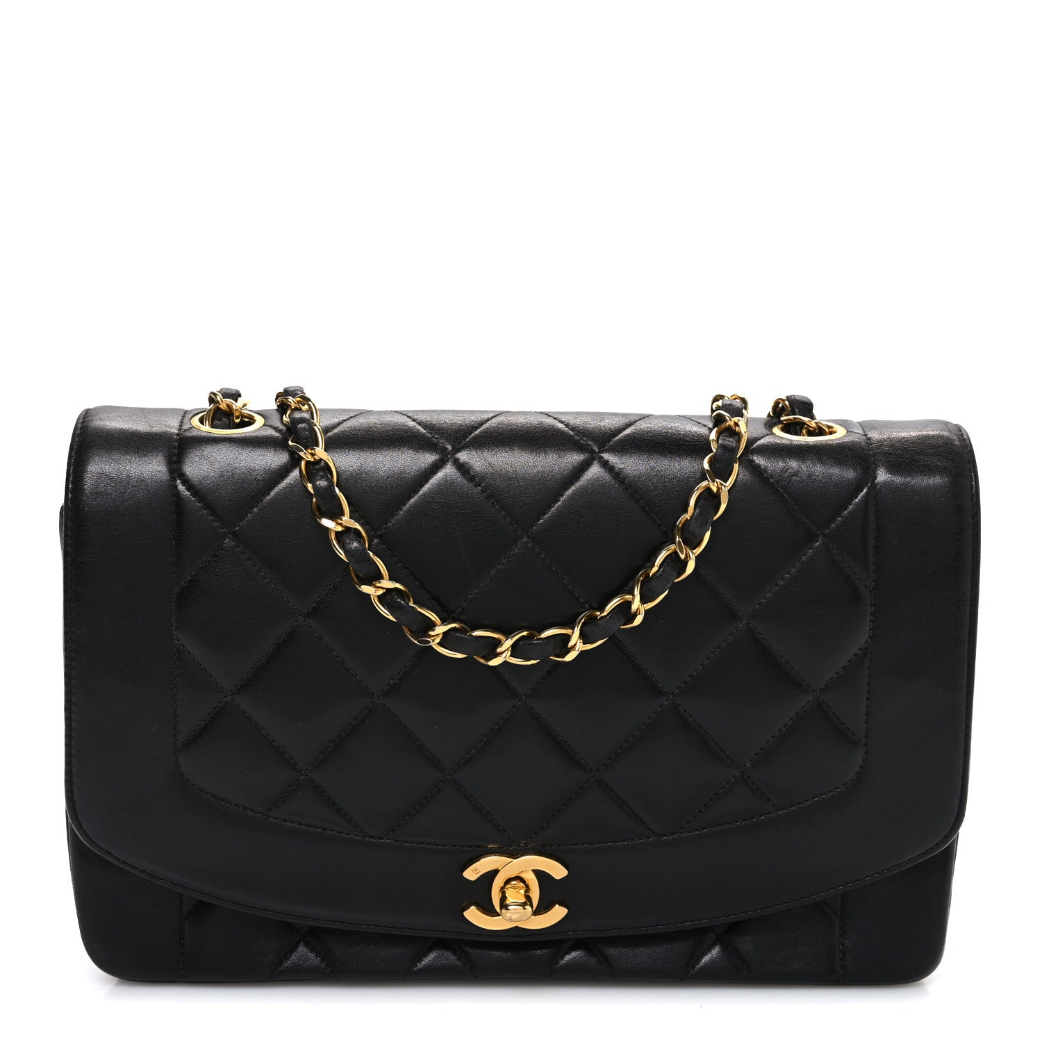 Chanel Lambskin Quilted Medium Single Flap Black