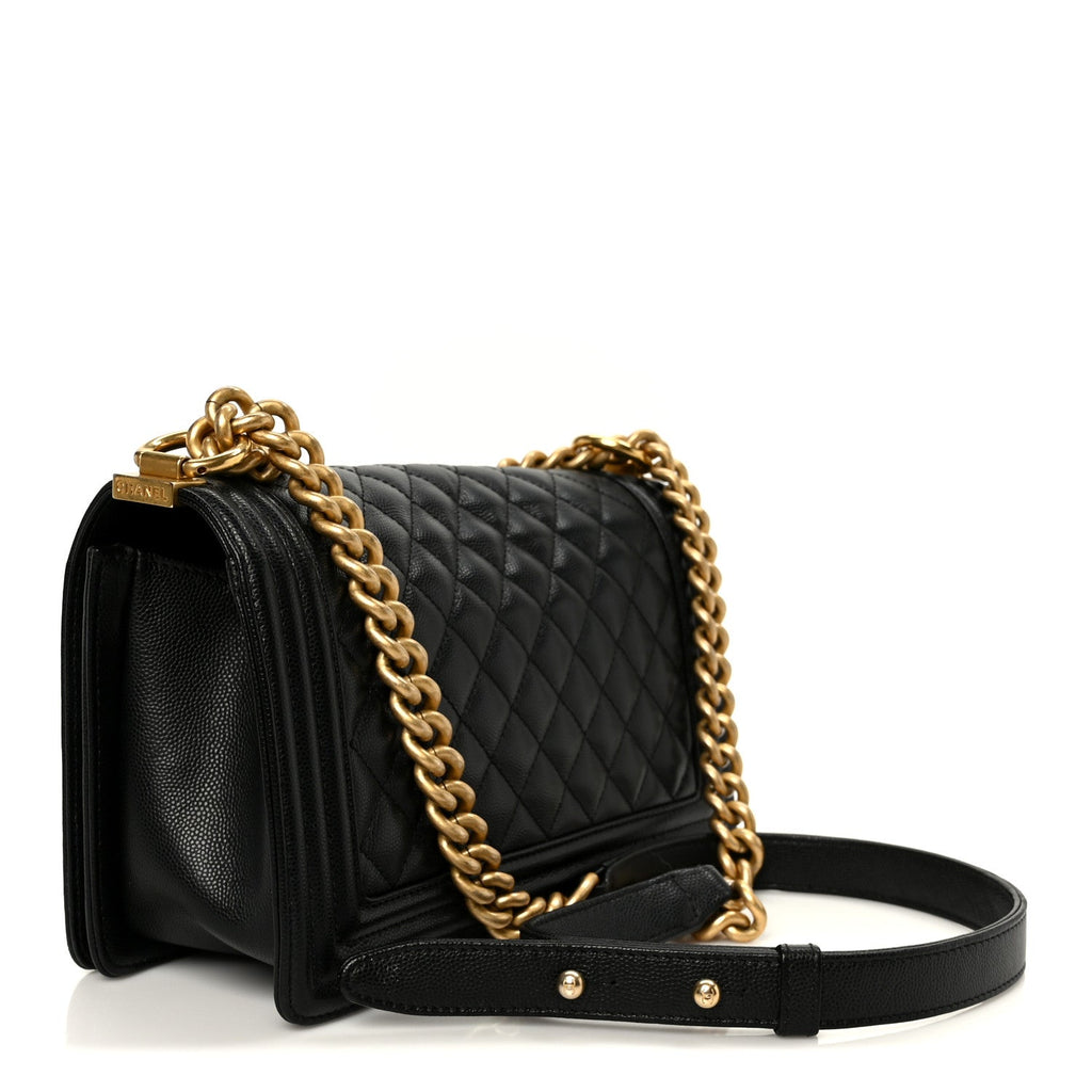 Chanel Caviar Quilted Medium Boy Flap Black