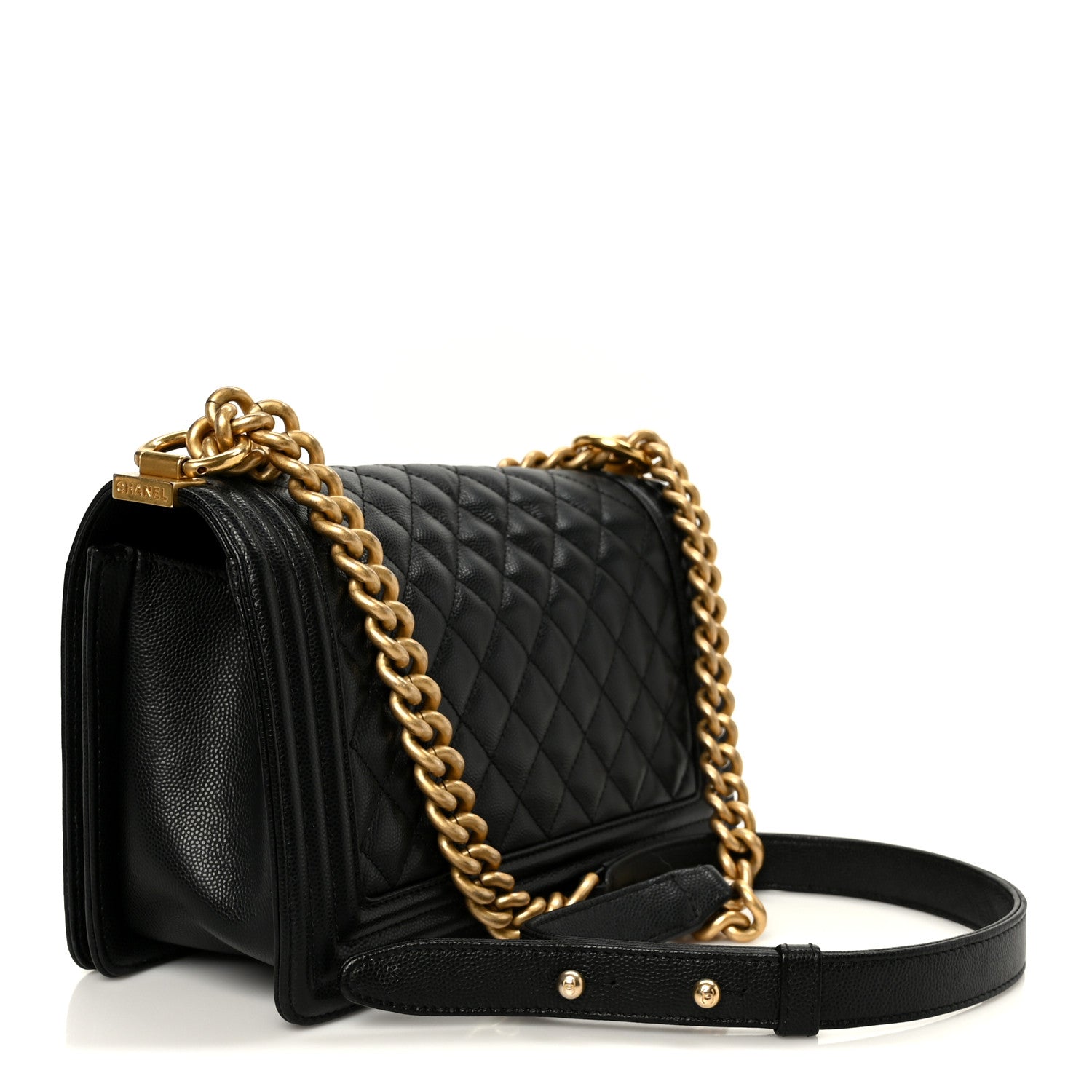 Chanel Caviar Quilted Medium Boy Flap Black