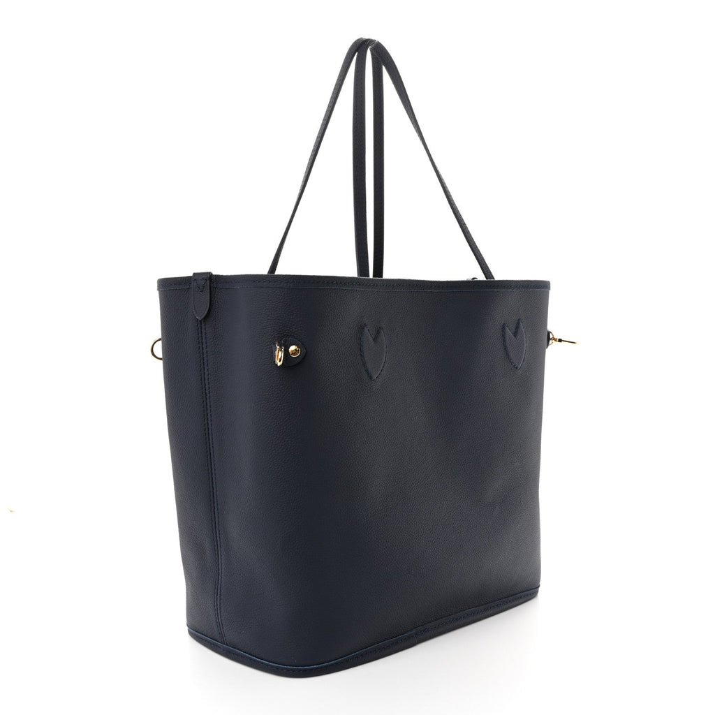 Louis Vuitton Monogram Calfskin Neo Neverfull Inside Out MM Navy