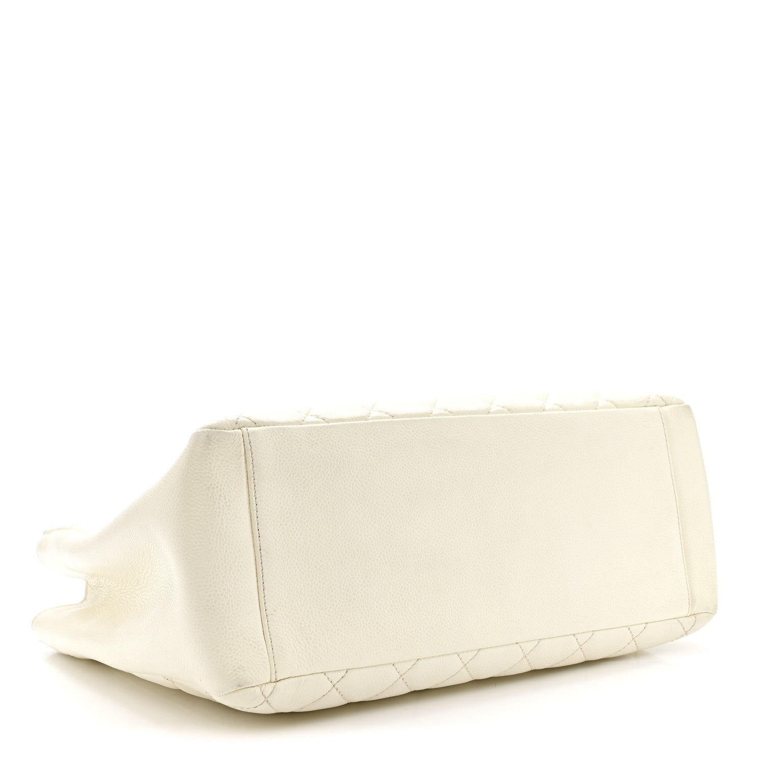 Chanel Caviar Quilted Grand Shopping Tote GST White