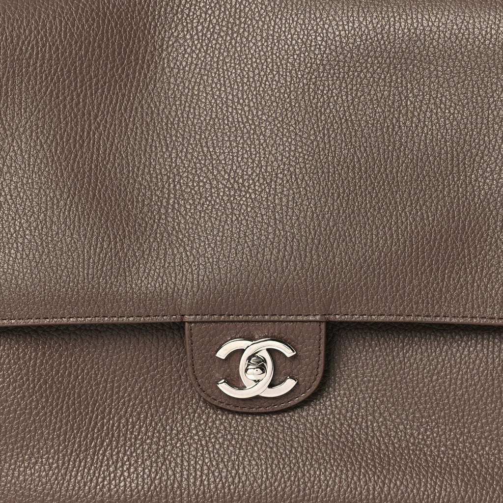 Chanel Grained Calfskin Souplissimo Maxi Flap Light Brown