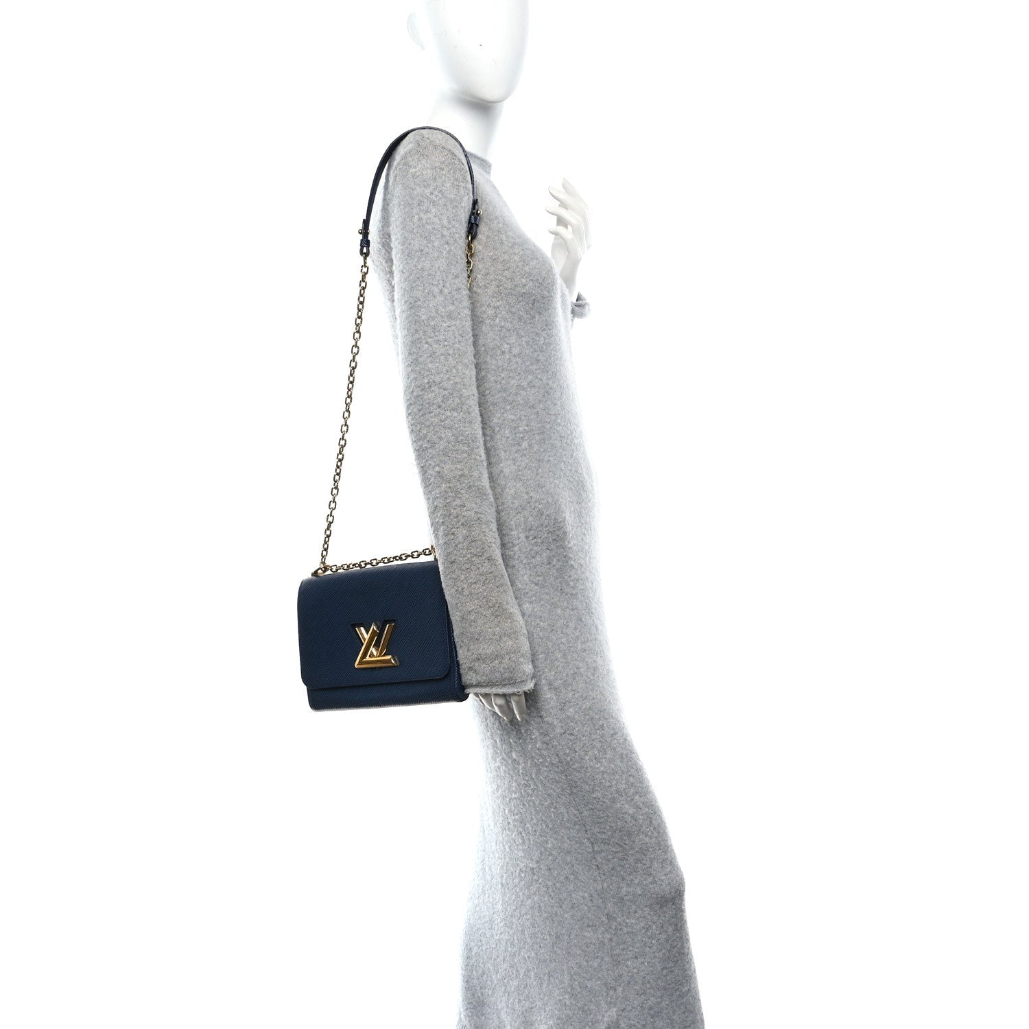 Louis Vuitton Epi Twist Shoulder Bag MM Indigo