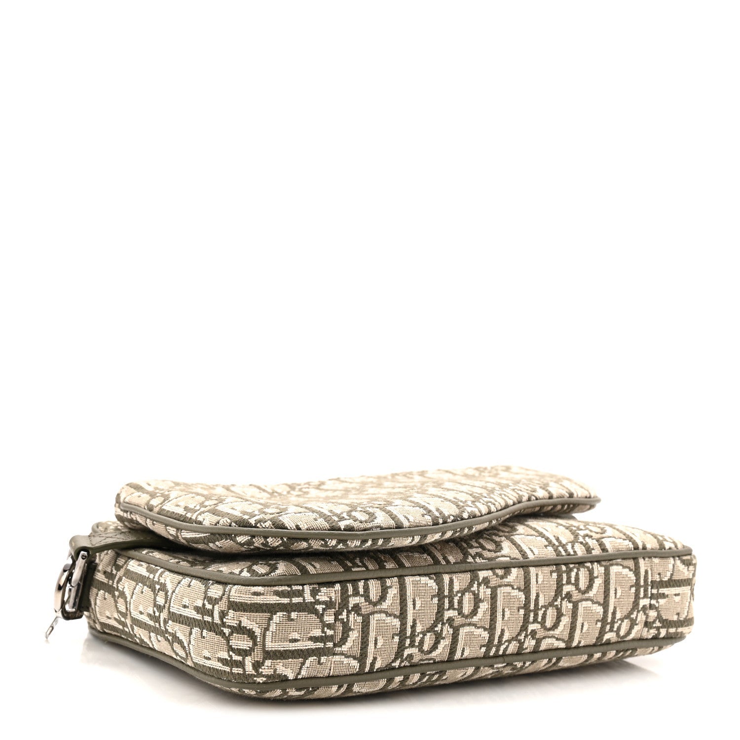 Christian Dior Oblique Saddle Triple Pouch Green