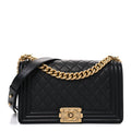 Chanel Calfskin Quilted Medium Boy Flap Black
