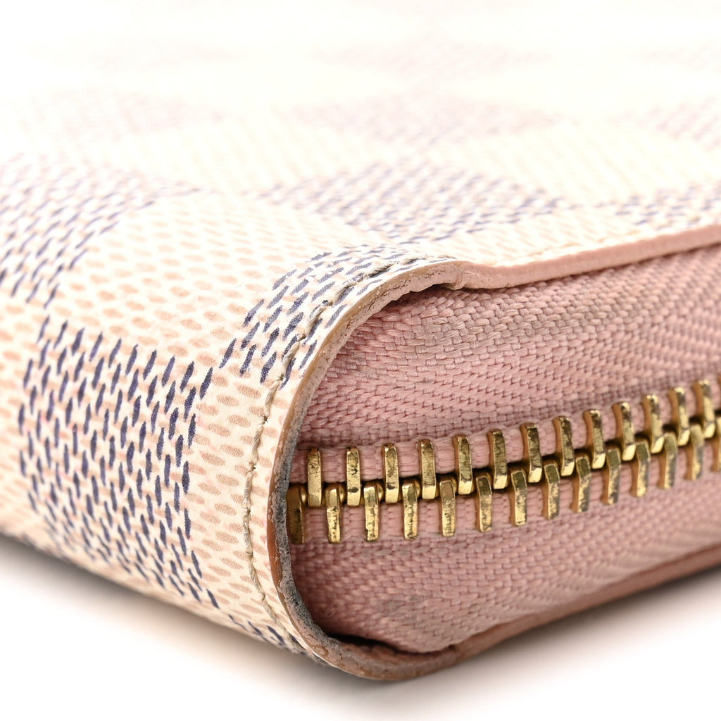 Louis Vuitton Damier Azur Zippy Wallet Rose Ballerine